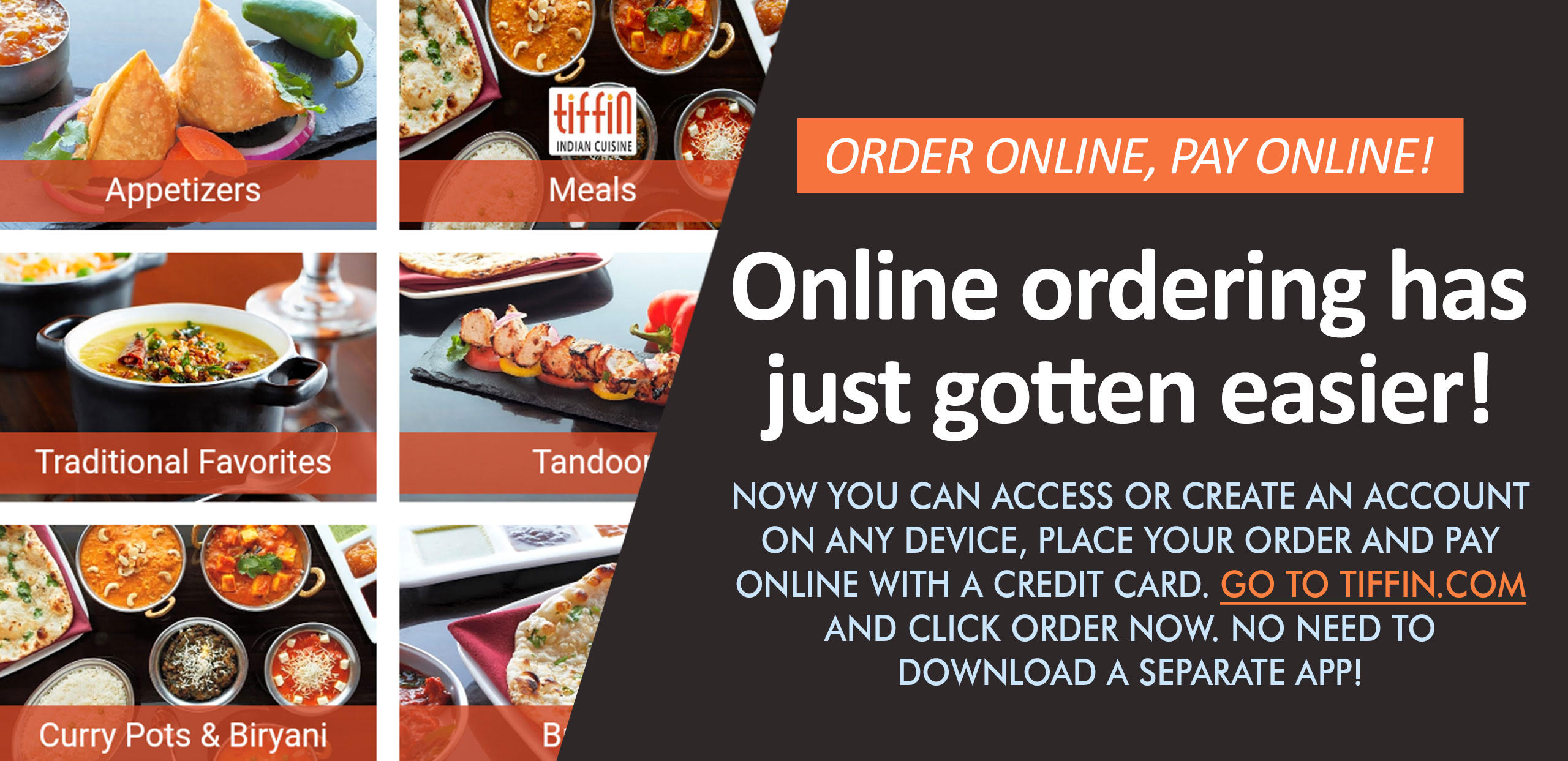 Order and pay online