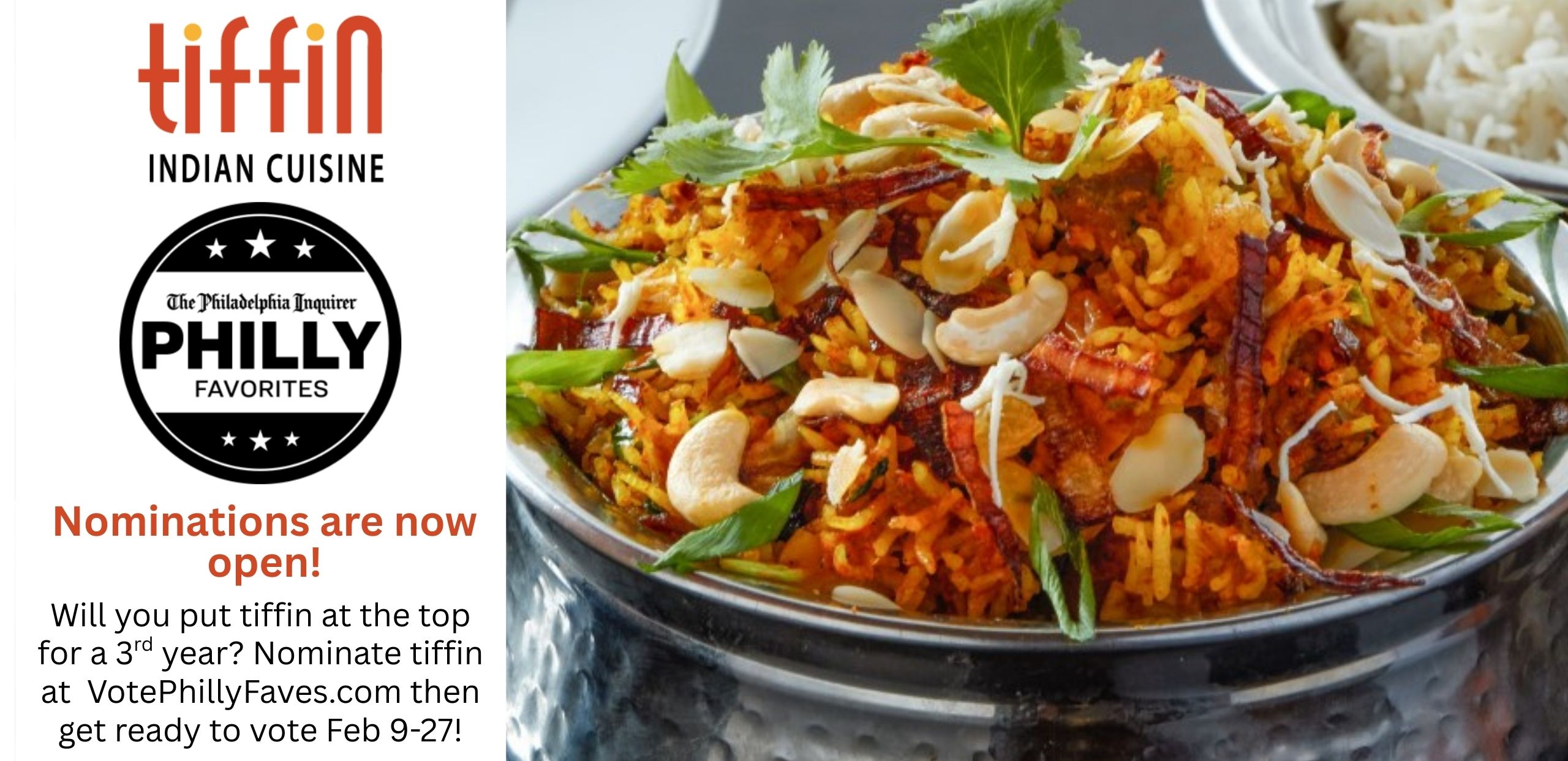 Nominate tiffin #1 Philly Fave!