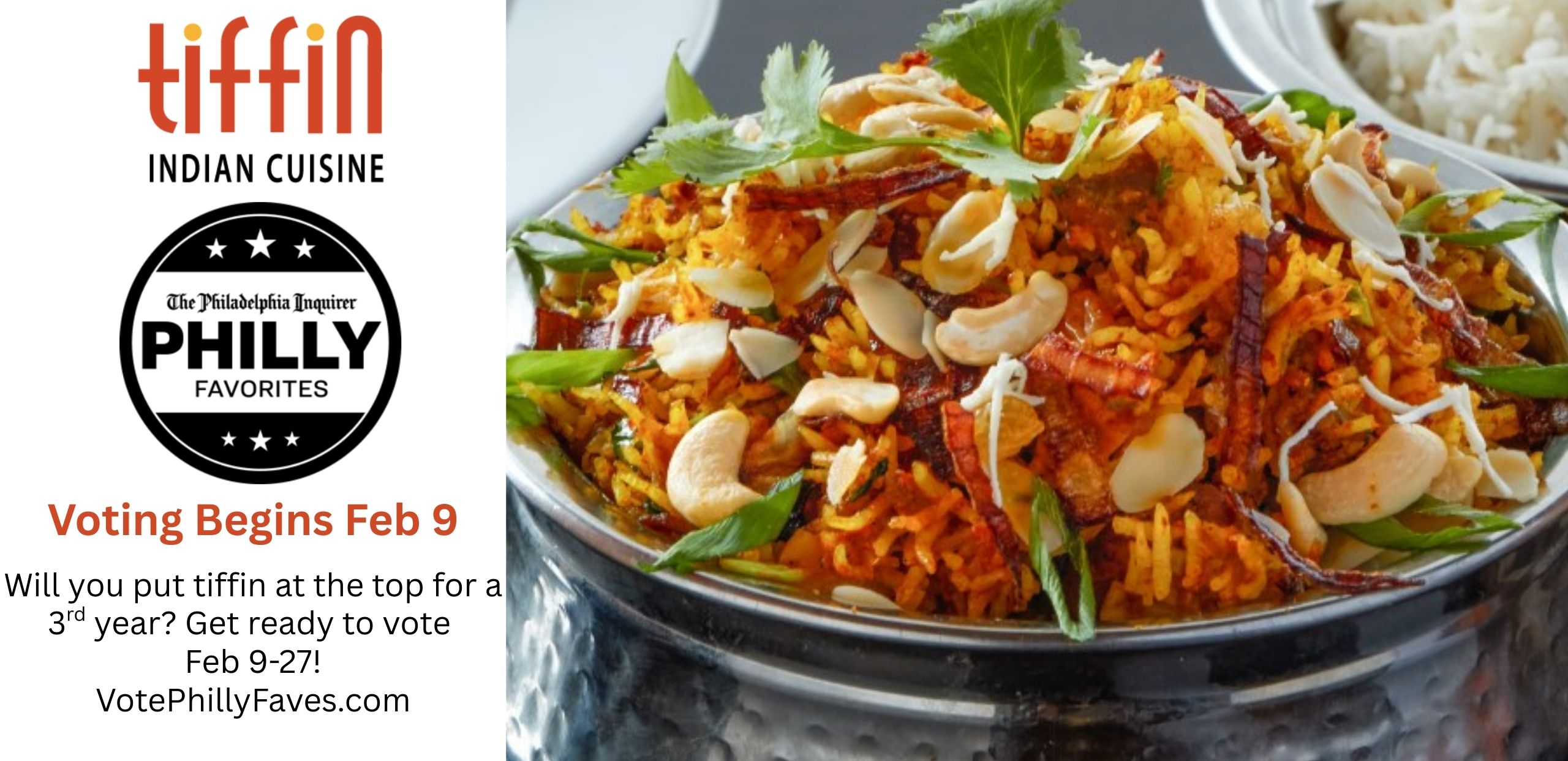 Vote tiffin #1 Philly Fave!