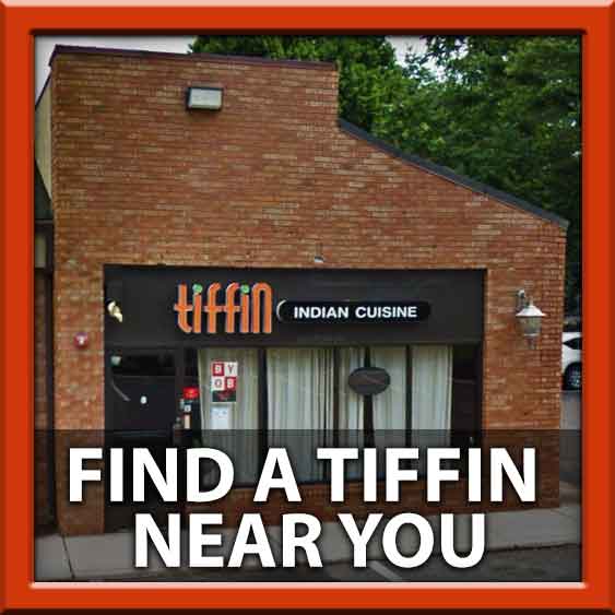 Tiffin Indian Cuisine locations: PHILADELPHIA: Northern Liberties, Mt Airy, South Philadelphia CHESTER COUNTY: Malvern DELAWARE COUNTY: Newtown Square MONTGOMERY COUNTY: Bryn Mawr, Elkins Park, Wynnewood & King of Prussia. NEW JERSEY: Cherry Hill